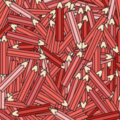 vector red crayons background texture