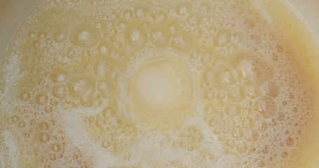 Heating with butter for cooking