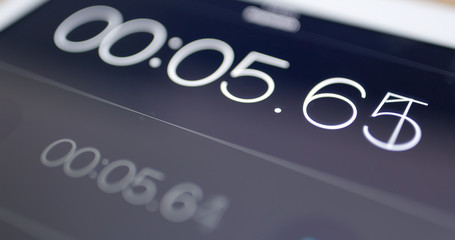 Start time count on tablet