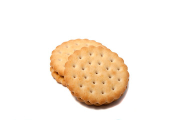 Chocolate cookies isolated on the white
