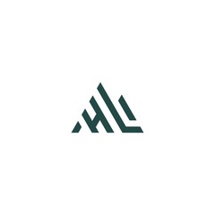 Mountain initials HL logo icon