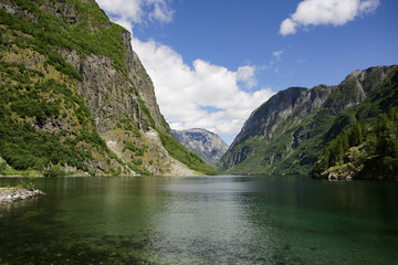 Naklejka na ściany i meble Gudvangen Fjord, Norway