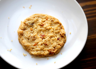 Photo of macro delicious oatmeal cookies