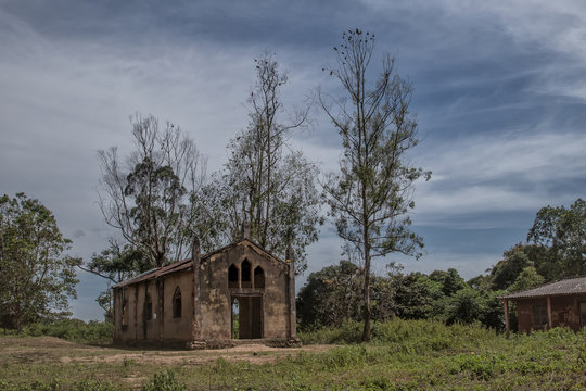 Church near malanje, Angola, Africa, Portuguese colonial time church.