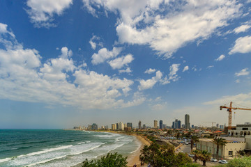 Obraz premium Panorama of Tel Aviv from old Jaffa