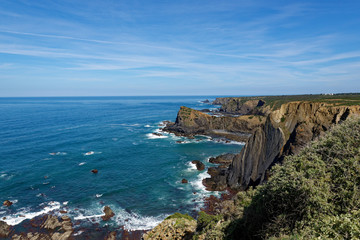 Falaise d’Arifana, Algarve, Portugal