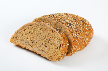 bread with poppy, sunflower and sesame seeds