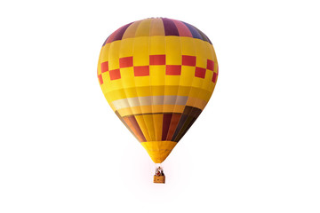 Fototapeta premium Colorful hot air balloon on white background .