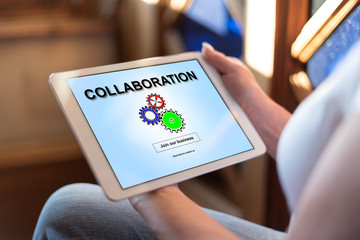 Collaboration concept on a tablet