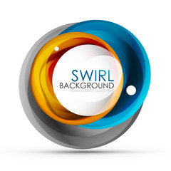 Spiral swirl flowing lines 3d vector abstract digital motion background design. Rotating concept