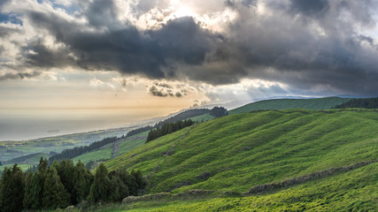Clouds Over The Green Hills Of The Azores