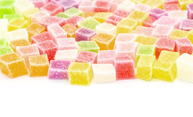 Assortment of colorful fruit jelly candy