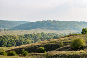 Fototapeta na wymiar View of the Krasivaya Mecha River Valley. Kozie village, Efremovskiy district, Tulskaya region, Russia 