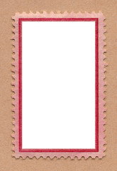 Rose Colored Empty Layered Cut Out Postage Stamp Frame
