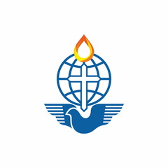 Church logo. The Church of God is the lamp of the world