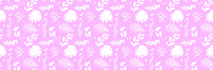 Fototapeta premium Spring flower seamless pattern. Fresh spring watercolor floral seamless pattern for wedding cards, seamless pattern background of websites and mobile app and organic food sign and banners.