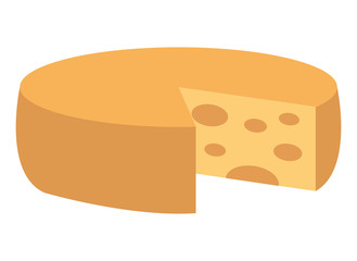 big round cheese delicious image vector illustration