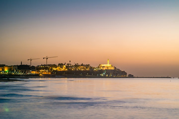 Fototapeta premium Old town of Jaffa on sunset.