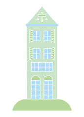 high building architecture urban image vector illustration