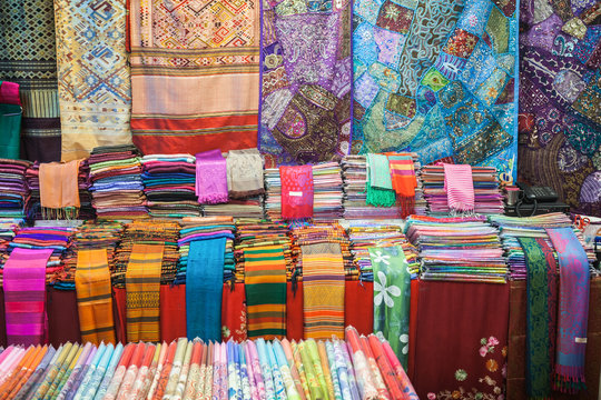 Colorful thai fabric