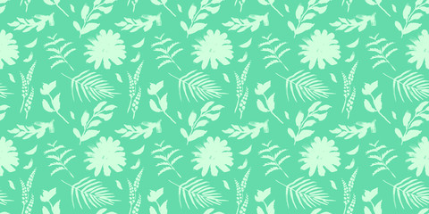 Fototapeta premium Spring flower seamless pattern. Fresh spring watercolor floral seamless pattern for wedding cards, seamless pattern background of websites and mobile app and organic food sign and banners.