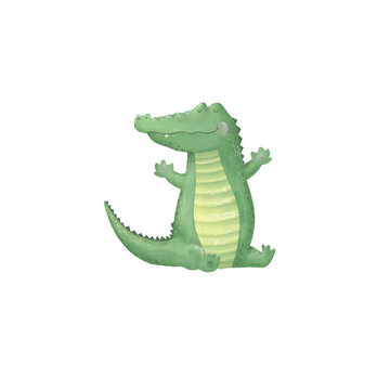 crocodile digital clip art cute animal