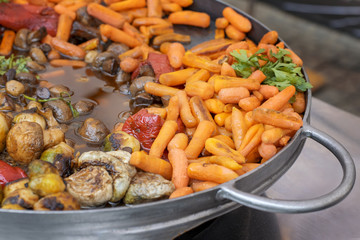 .Varied assortment of baked vegetables