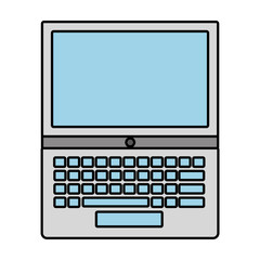 laptop keyboard digital technology image vector illustration