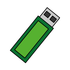usb device backup digital icon vector illustration