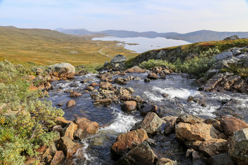 Autumn in mountain Jotunheimen Norway