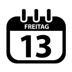 Freitag der 13. - Vektor Kalender Illustration