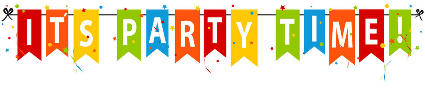 Its Party Time Banner - Editierbare Vektor Illustration