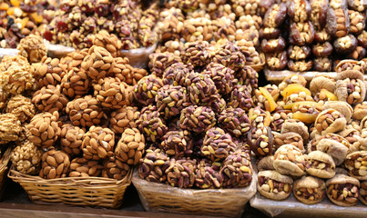 Turkish Sweets in Spice Bazaar, Istanbul, Turkey