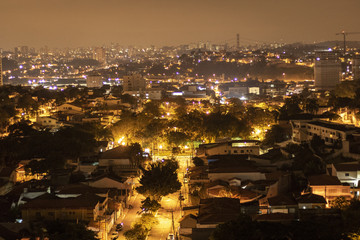 Fototapeta premium city ​​night - streets and trees