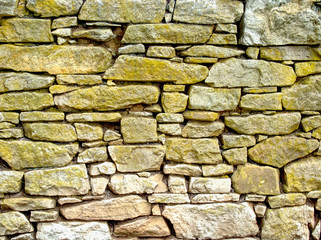 A section of a stone wall