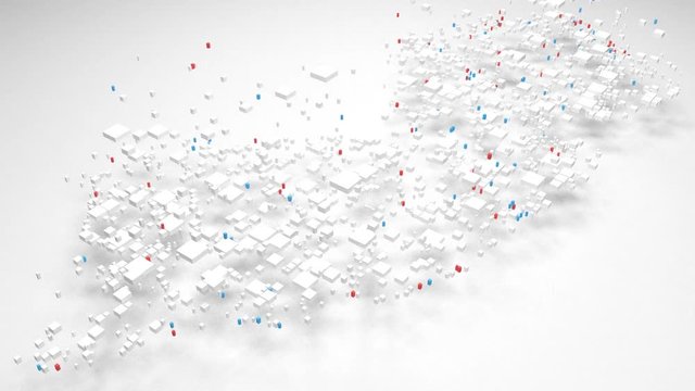 Map of New Jersey - USA | 3d Rendering, mosaic of little bricks - White and flag colors