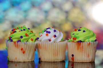 Colorful cup cakes