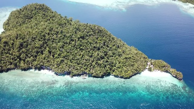 Aerial View of the Island of Friwin in Raja Ampat