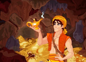 Muurstickers Aladdin en de wonderlamp © Anna Velichkovsky