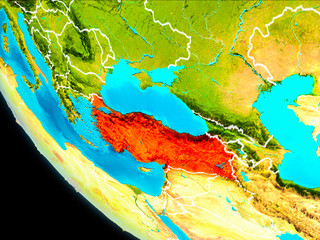 Turkey on Earth from space