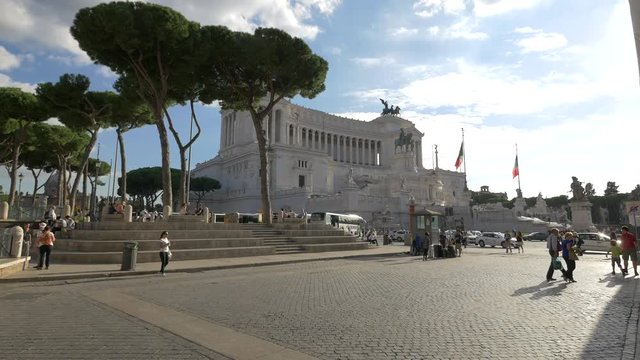 People walking in Piazza della Madonna di Loreto