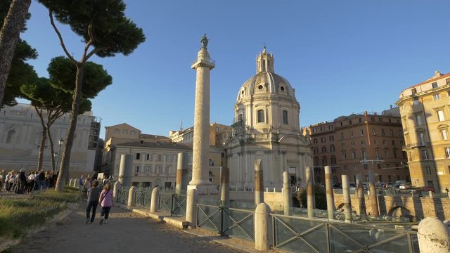 Foro Traiano and a church