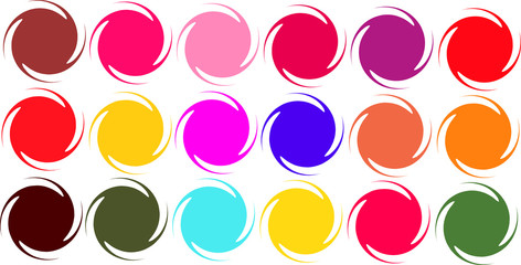 vector en forma horizontal con patrones geométricos formando espirales con colores del arco iris