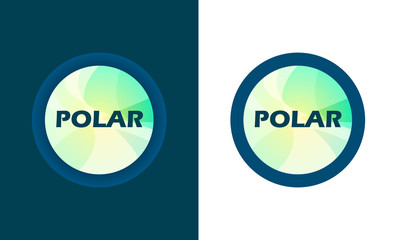 Round Emblem form store with style text. Vector Logo isolated on white and dark background.