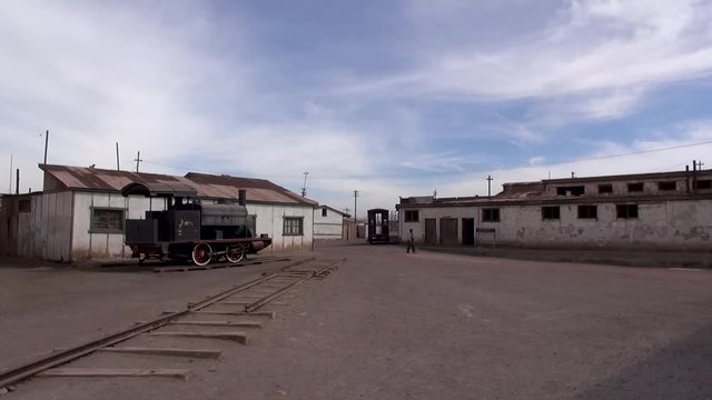 Humberstone Saltpeter, Iquique, Chile - April 08, 2014 -  Humberstone Saltpeter in Atacama Desert in Iquique, North of Chile.
