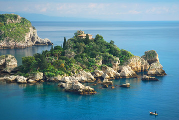 イタリア、シチリアのタオルミーナの風景