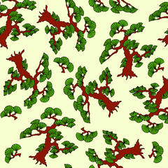 Floral seamless hand-drawn background. Will be useful for textile, wallpaper, poster.