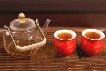 Chinese tea ceremony, Puer tea in assortment