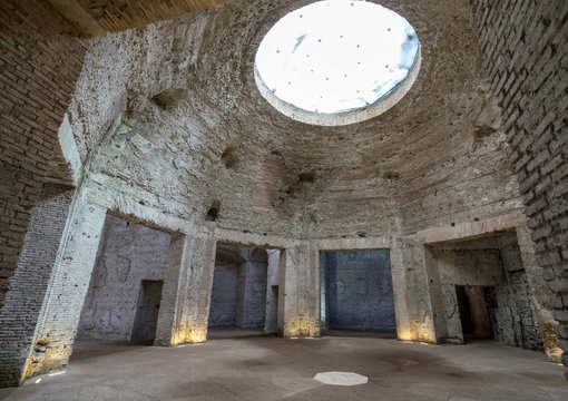 Remains Of Dome  Inside Domus Aurea In Rome