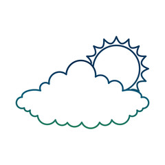 sun cloud weather ecology energy alternative  vector illustration degraded color